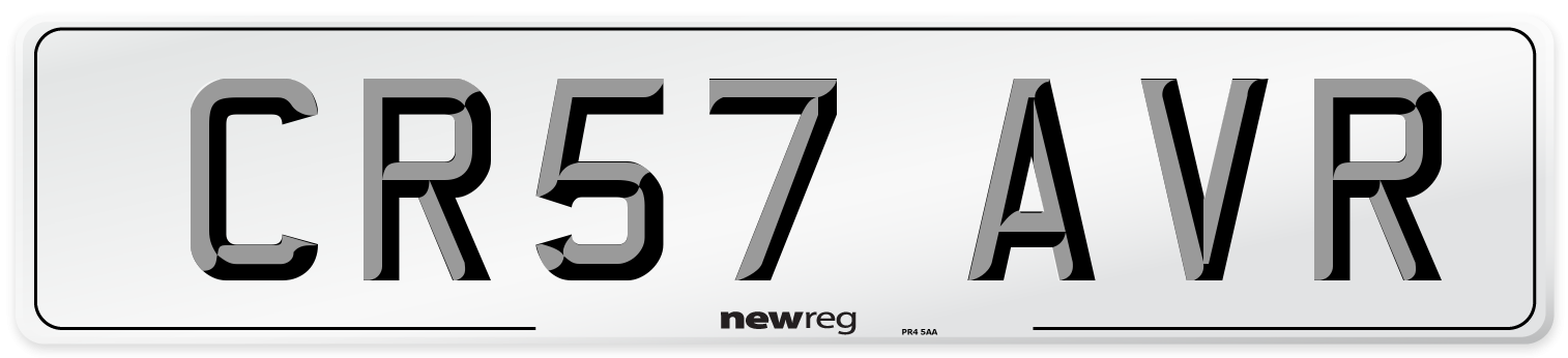 CR57 AVR Number Plate from New Reg